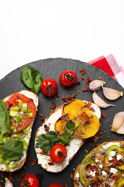 Colorful homemade dishes